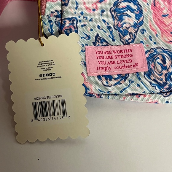 Simply Southern Collection Oyster Sea Shells Belt Bag Fanny Pack Beach Ocean New - Picture 4 of 7